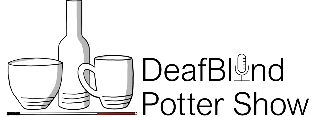 DeafBlind Potter Logo with a mike in place of the I in Blind